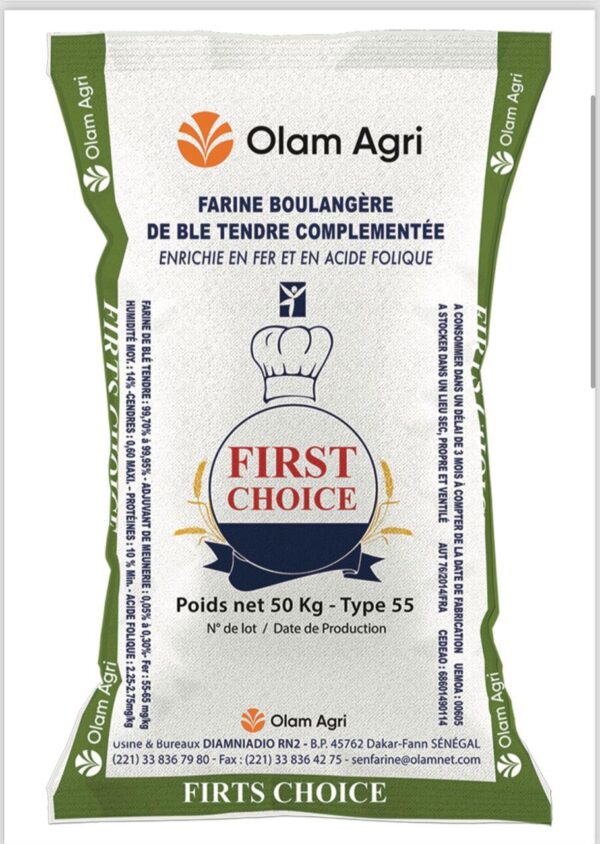 Farine Boulangère de Blé Tendre Complémentée OLAM - 50 kg (Type 55) : la qualité pour vos pains et pâtisseries