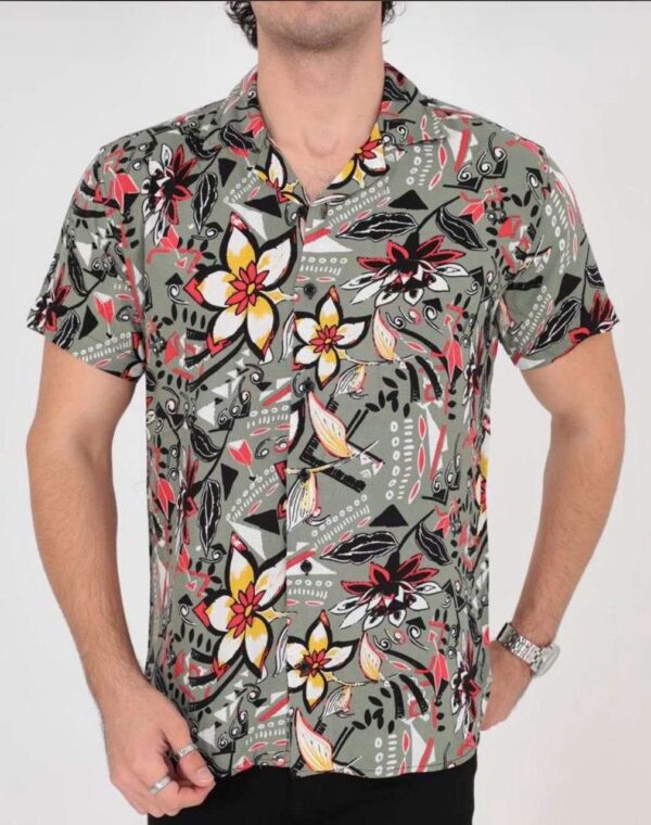 Chemise homme imprimé fleurette manches courtes – Image 11