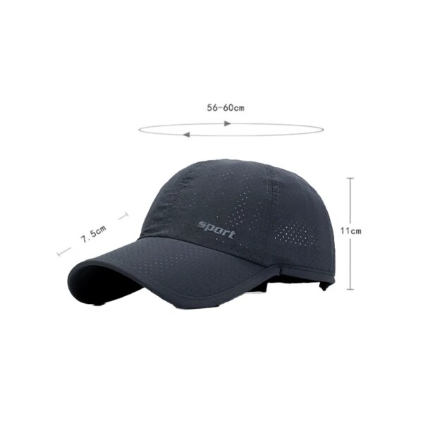 Casquette de baseball unisexe à séchage rapide, respirante et légère, idéale pour le sport et l’été, modèle Pure Document Snapback Sophia. – Image 6