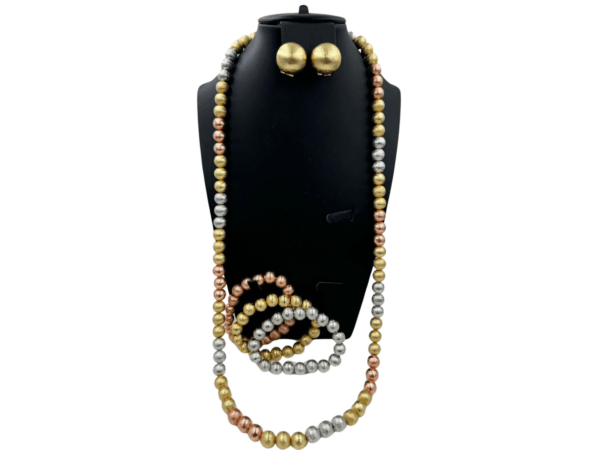 Ensemble collier de perles élégantes en plaqué or 18K – Raffinement et style intemporel – Image 2