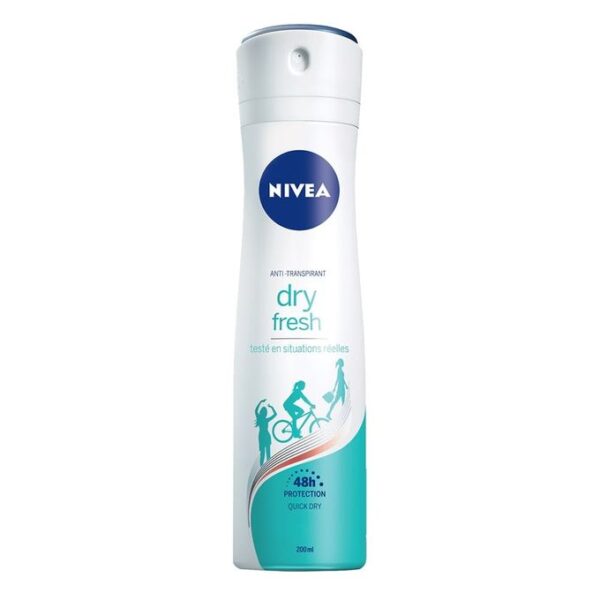 NIVEA Dry Active Déodorant en spray anti-transpirant 48h avec protection antibactérienne 150 ml