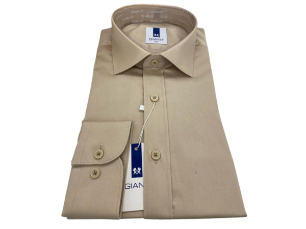 Chemise Giant Marron Tabac – Élégance et Charisme, Coupe Moderne, Tissu Confortable, Idéale pour Looks Décontractés et Occasions Formelles avec Style.