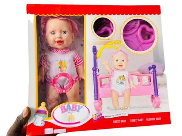 Poupée Baby pour Fille – Jouet Éducatif et Ludique, Avec Accessoires, Parfaite pour Stimuler l'Imagination et les Compétences Sociales des Enfants.