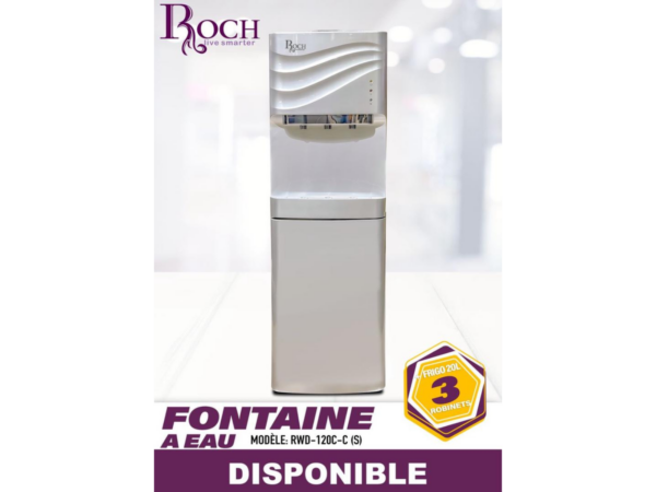 ROCH Fontaine à Eau avec Frigo intégré - 20L - 3 Robinets, modèle : RWD-120C-C (S)