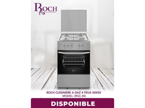 Cuisinière à Gaz ROCH 4 Feux - 50x50 cm - Modèle RGC-50