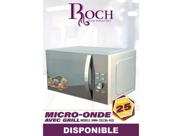 Micro-ondes Roch avec grill - 850W, 25 litres - Modèle RMW-25LC8A-B(S)