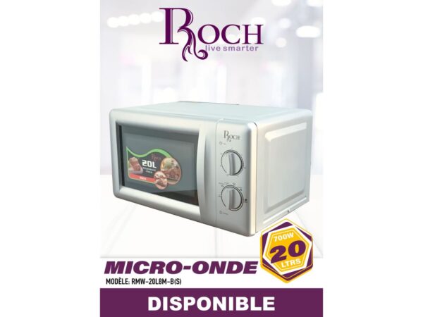 Micro-ondes Roch - 700W, 20 litres - Modèle RMW-20L8M-B(S)