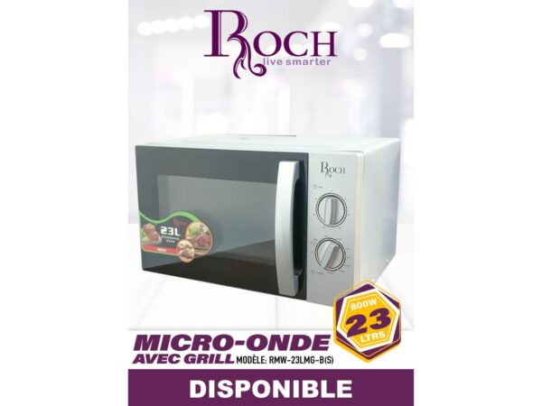 Micro-ondes Roch avec grill - 800W, 23 litres - Modèle RMW-23LMG-B(S)