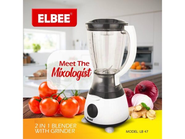 Blender ELBEE 2 en 1 avec Grinder - Modèle LB 47, puissance et polyvalence