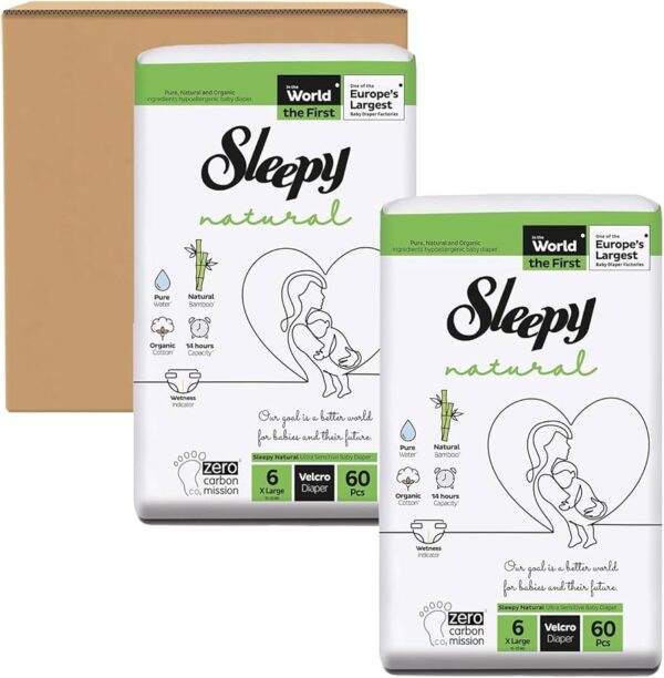 Sleepy Natural Couche-Culotte N°6 (64 pcs) – Confort et Protection Naturelle