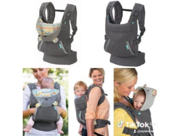 Porte-bébé Cuddle Up – Confort Ergonomique, Portage Ventral et Dorsal, Capuche Ourson (5,5 à 18 kg)